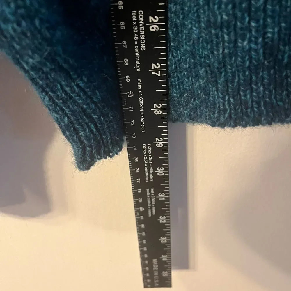 Vintage Royal North‎ Mills Wool Blend Fair Isle Pullover Sweater Blue Medium